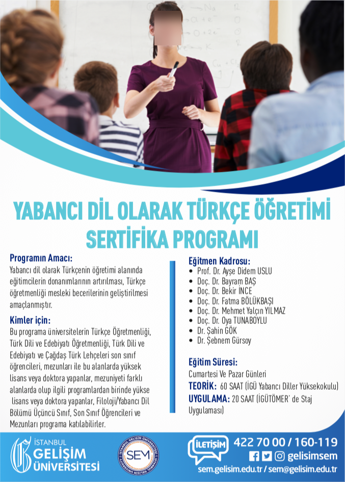 Yabancılara Türkçe Öğretimi Sertifika Programı 